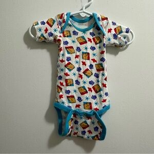 Vtg Y2K Winnie The Pooh One-Piece Newborn Short Sleeve Stretchy Infant